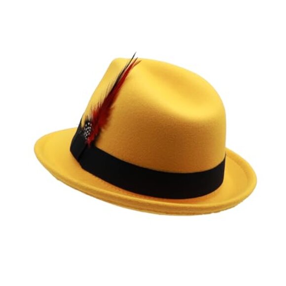 Classic Fedora Hat Lightweight Felt Adjustable Brim Elegant Chic Style main image 6